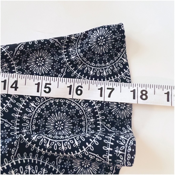 Tommy Hilfiger 3/4 Bell Sleeve Geometric Print Shift Dress Navy/Cream Size 6 - Picture 11 of 13